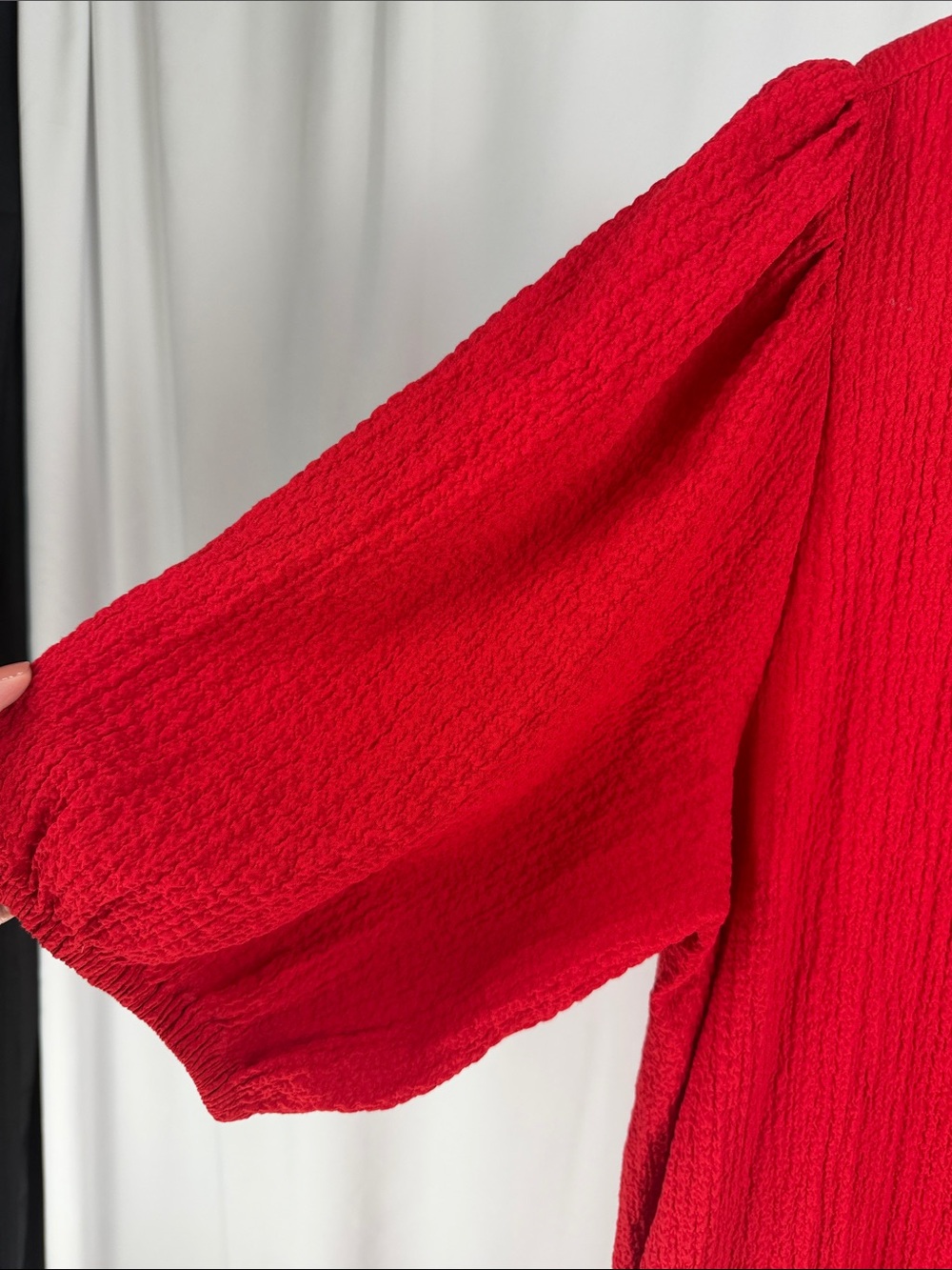 Anthropologie Red Midi Button-Front Dress - Picture 5 of 9